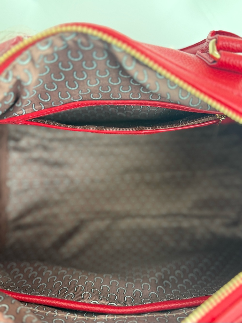 Designer-Inspired Red Patchwork Satchel | Includes Matching Wallet - Picture 15 of 15